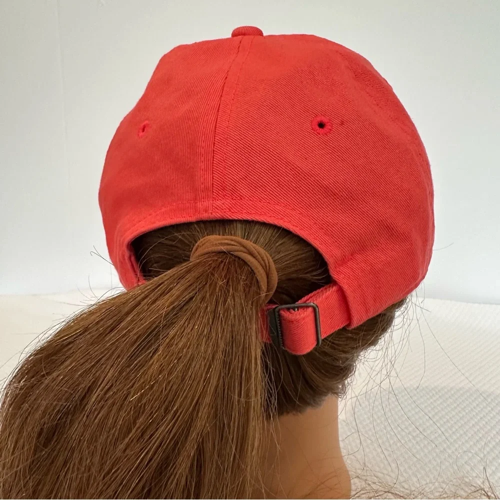 Nike Orange Cap White Logo & Swoosh Adjustable‎ Back Strap